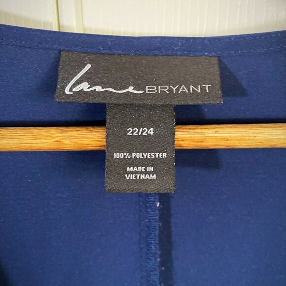 Lane Bryant - Navy Chiffon Open front Duster - Picture 14 of 15